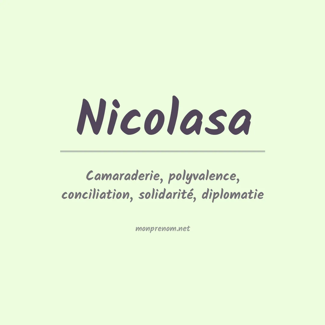 Prénom Nicolasa