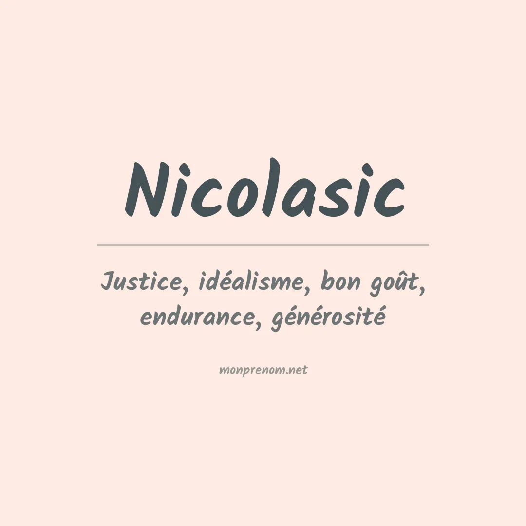 Signification du prénom Nicolasic