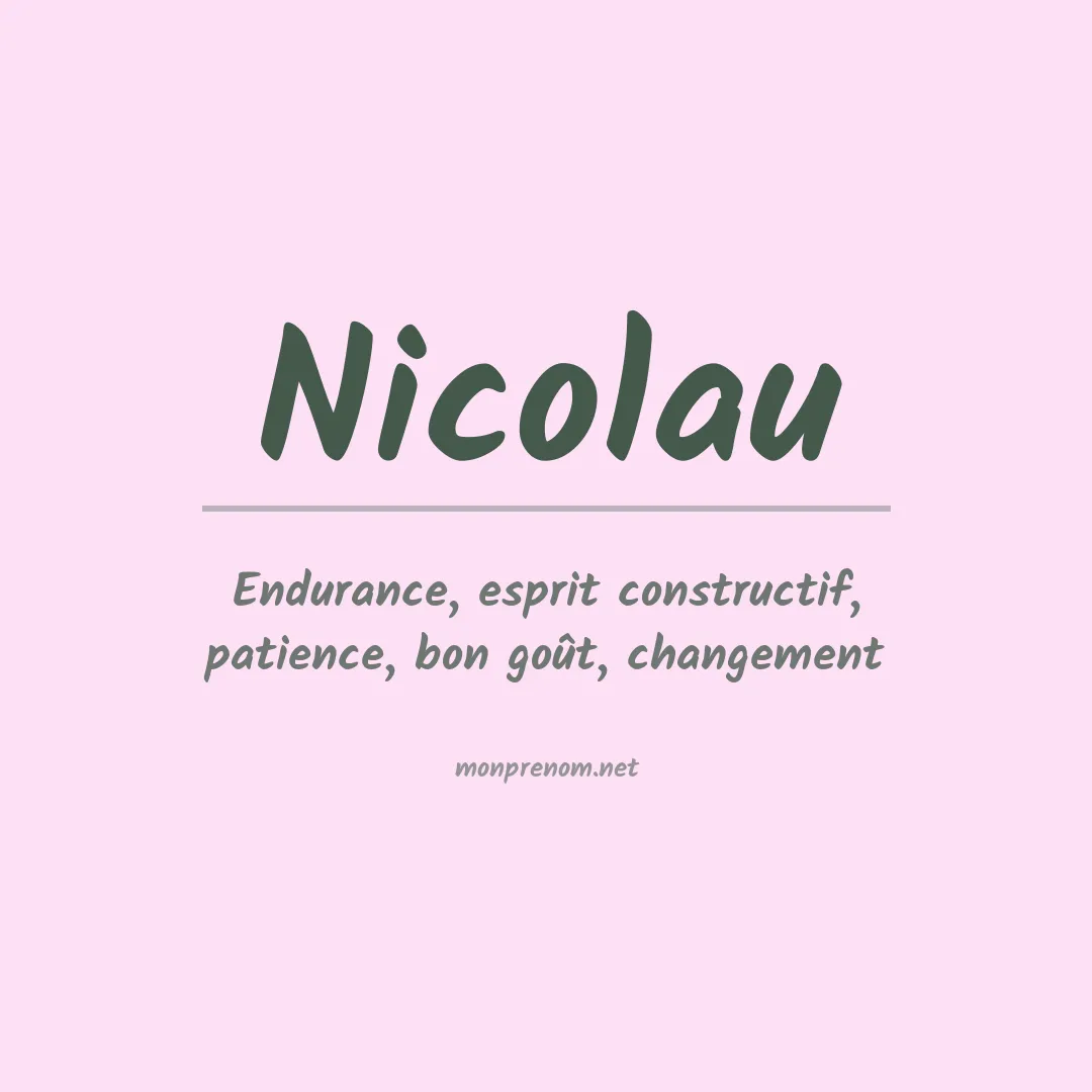 Prénom Nicolau