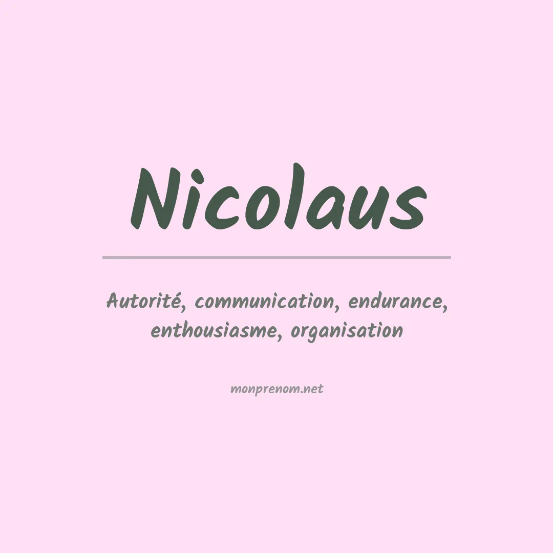 Prénom Nicolaus