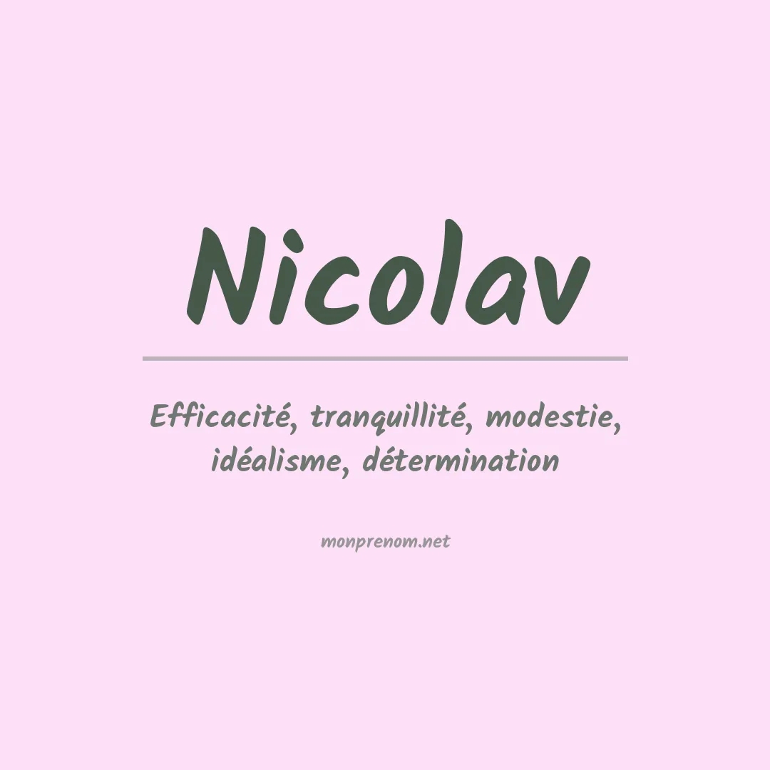 Signification du prénom Nicolav