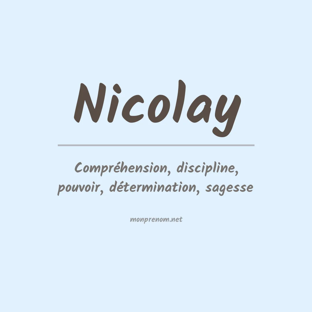 Prénom Nicolay