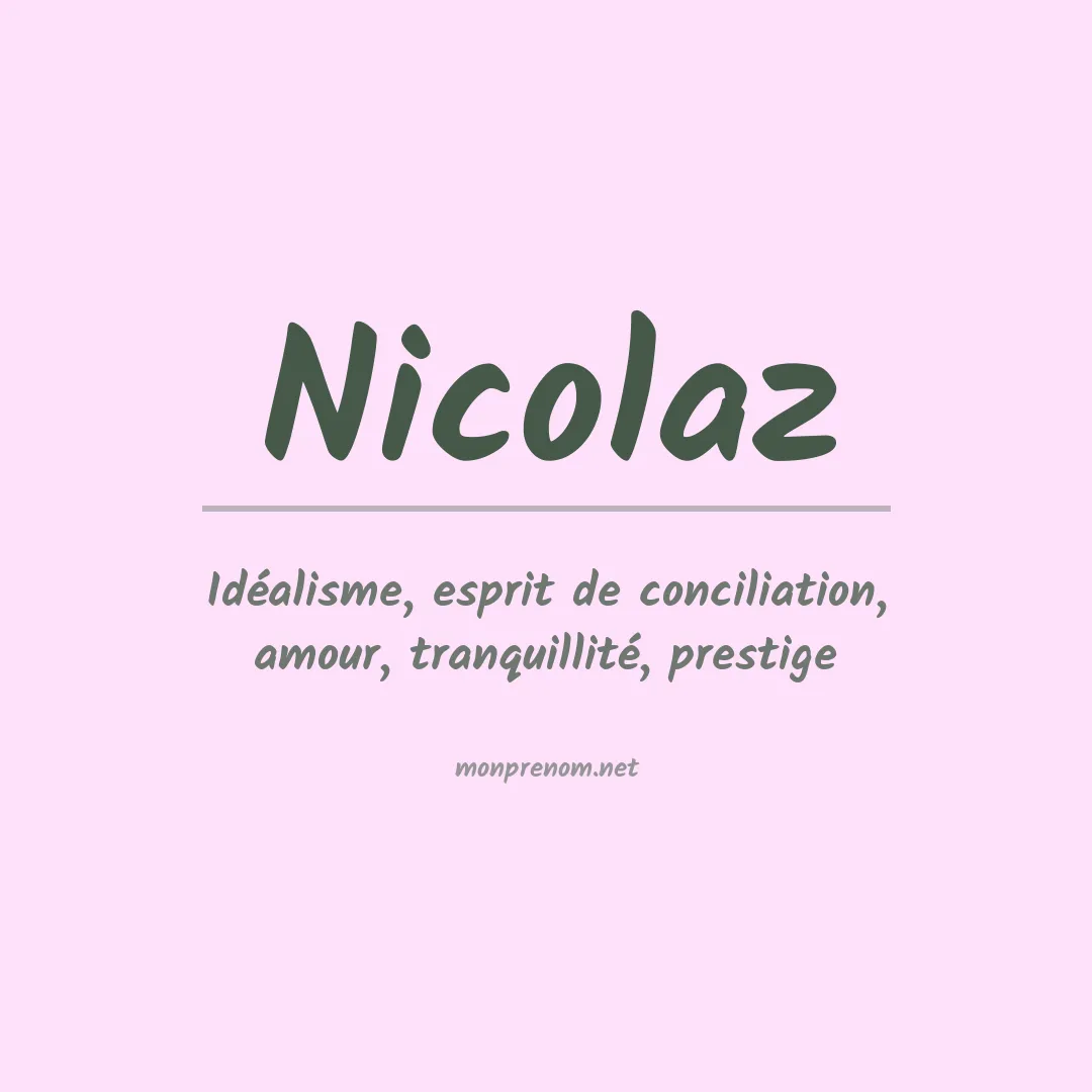 Prénom Nicolaz