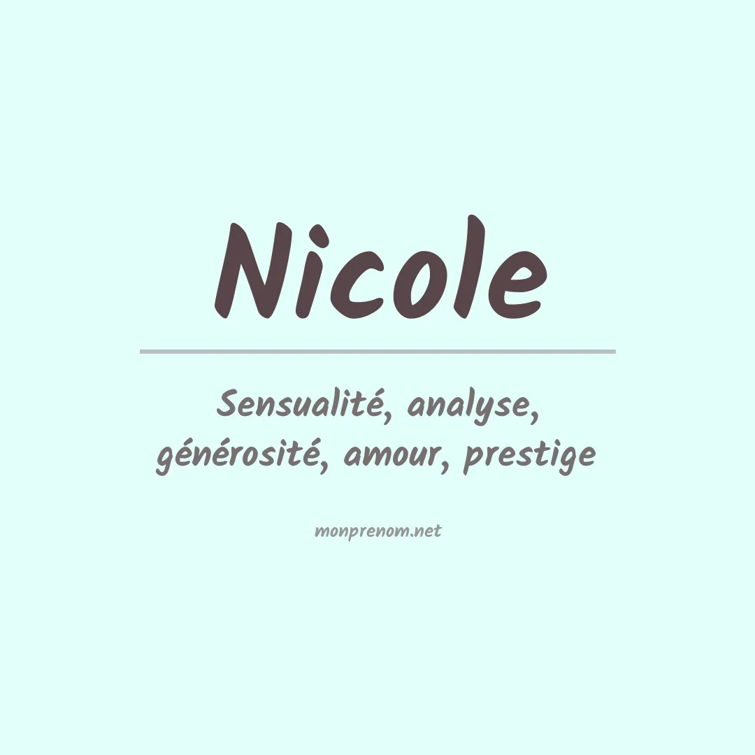 Prénom Nicole