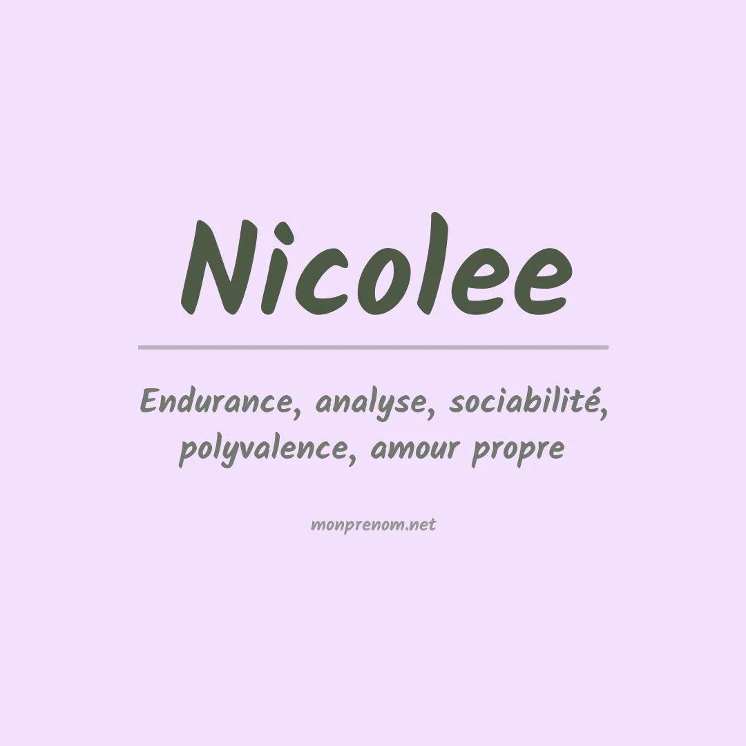 Signification du prénom Nicolee