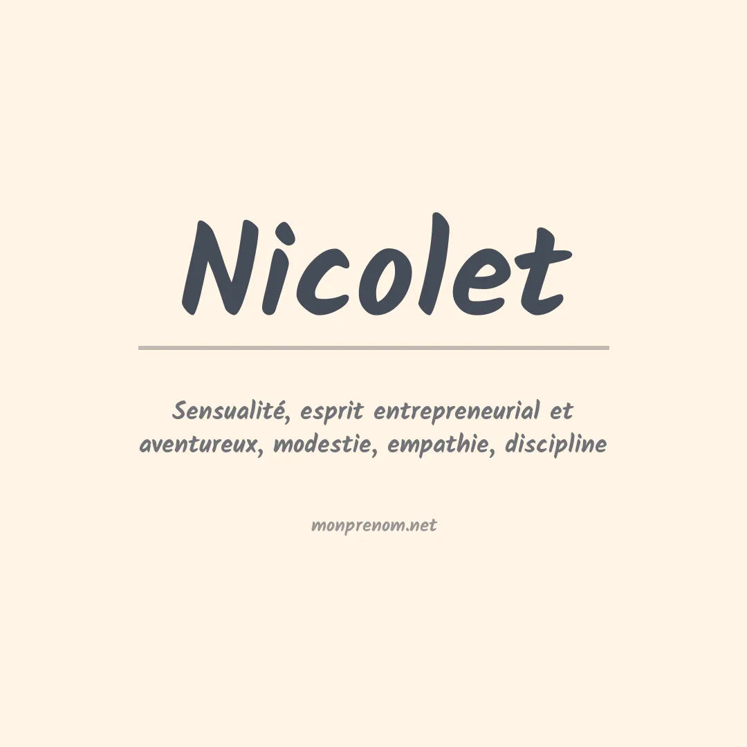 Prénom Nicolet