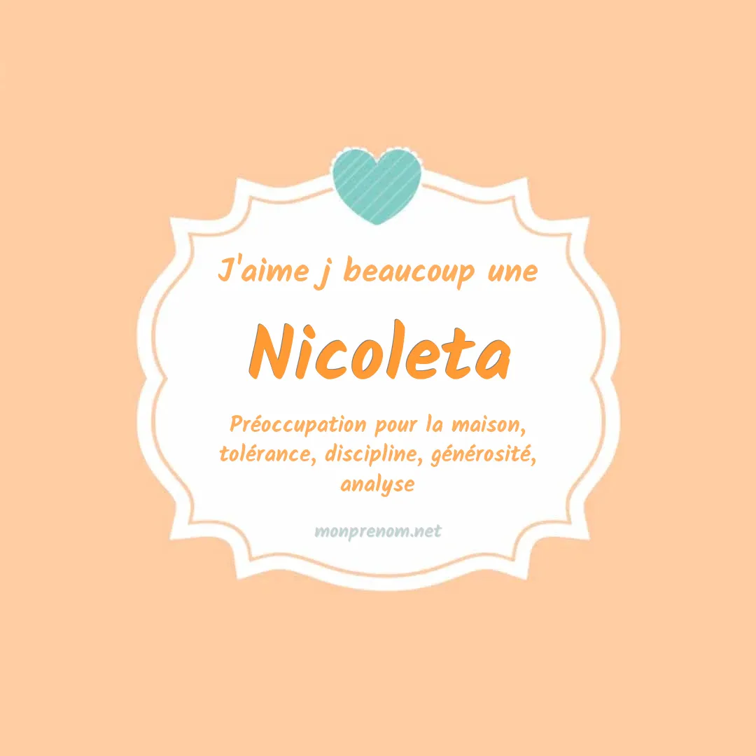 J'aime beaucoup Nicoleta