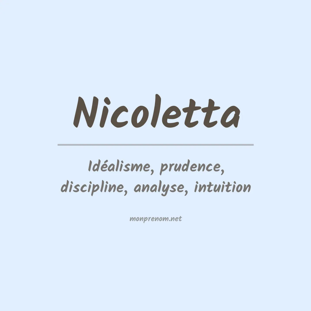 Prénom Nicoletta