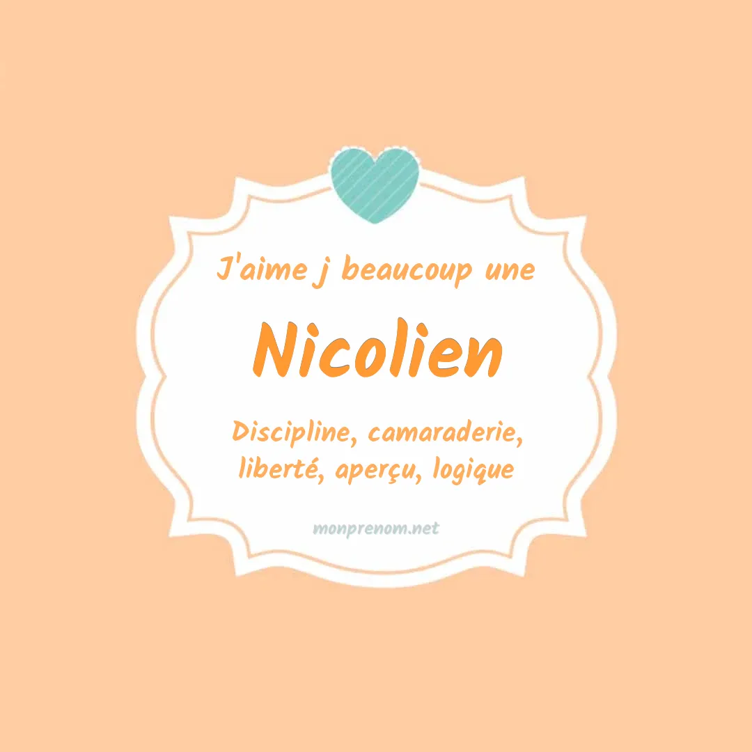 J'aime beaucoup Nicolien