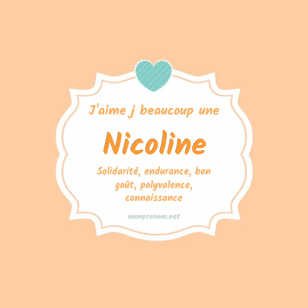 J'aime beaucoup Nicoline
