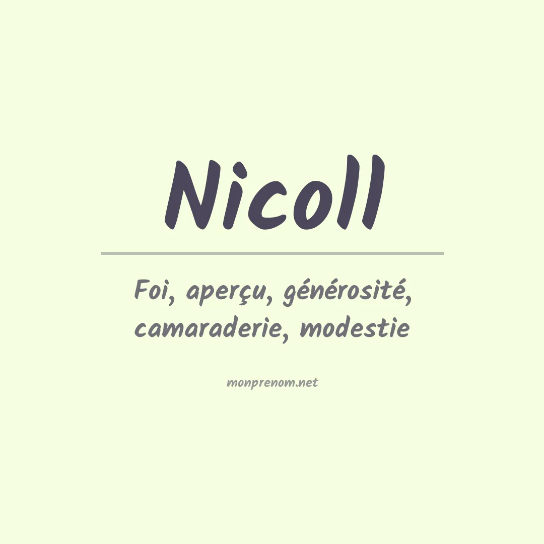 Prénom Nicoll