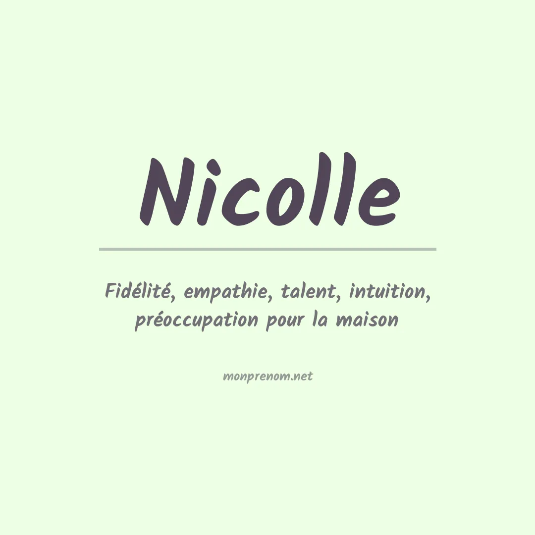 Prénom Nicolle