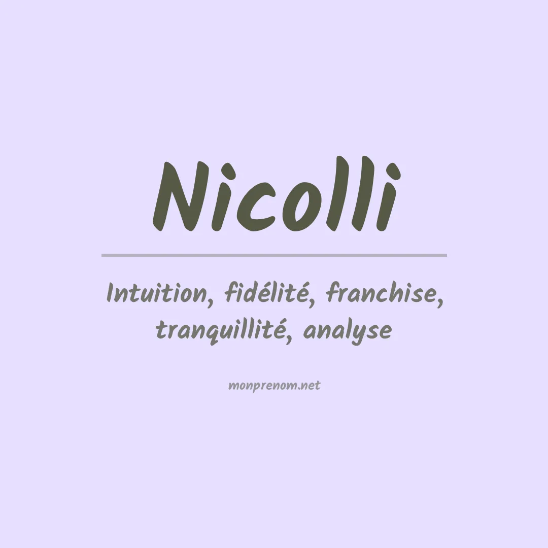 Prénom Nicolli