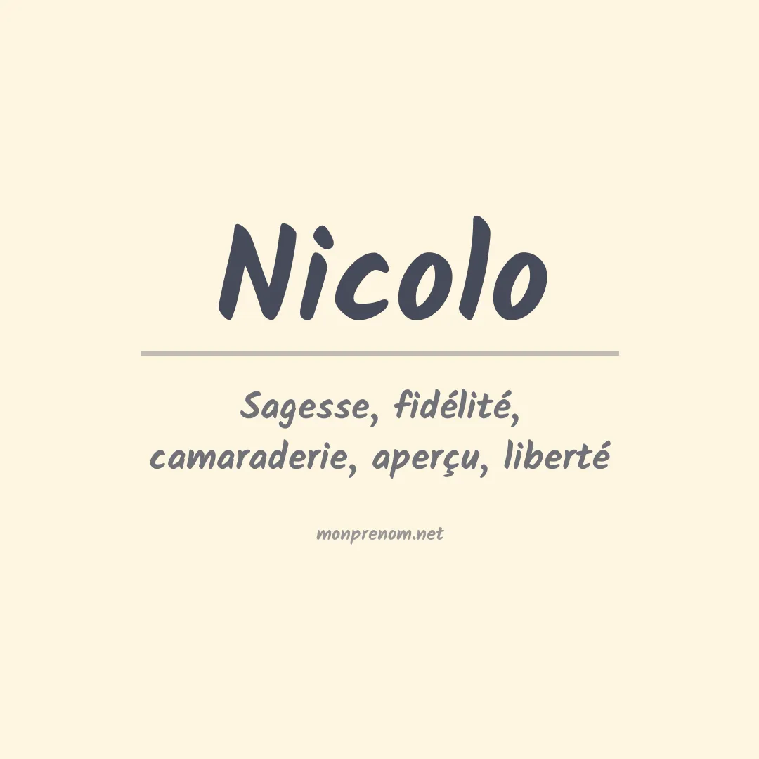 Prénom Nicolo
