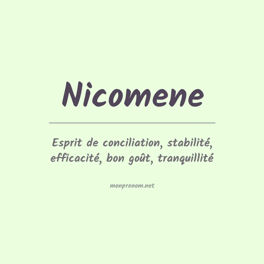 Prénom Nicomene