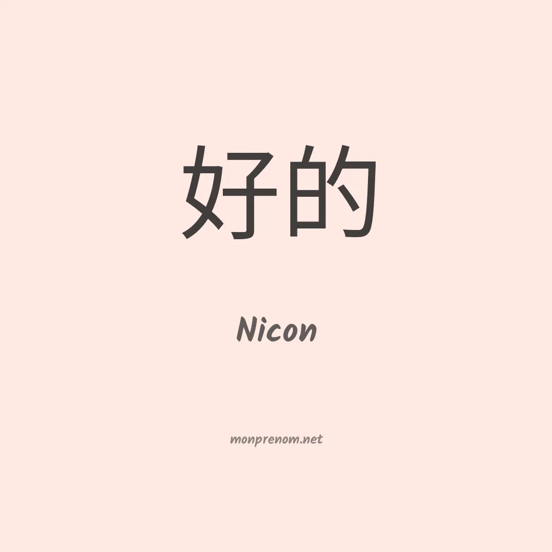 Nicon en chinois