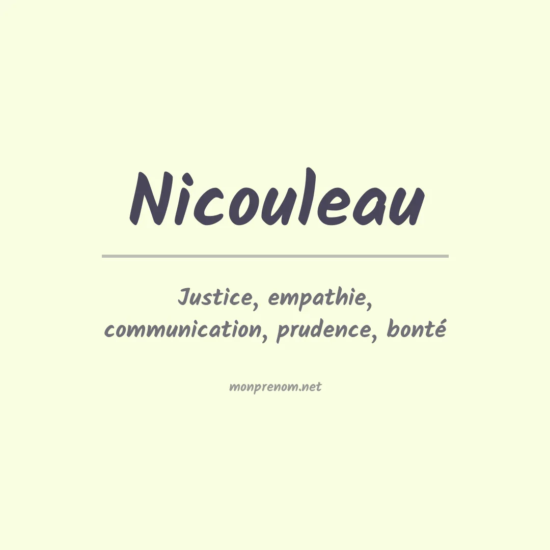 Signification du prénom Nicouleau