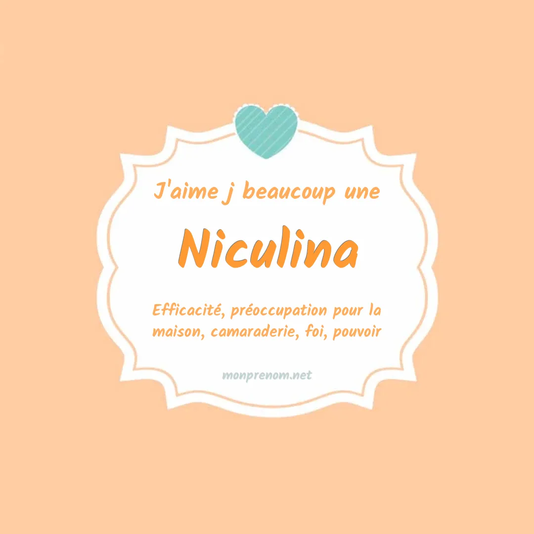 J'aime beaucoup Niculina
