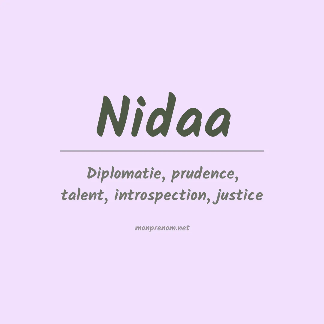Signification du prénom Nidaa