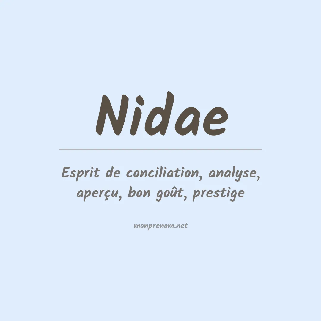 Signification du prénom Nidae