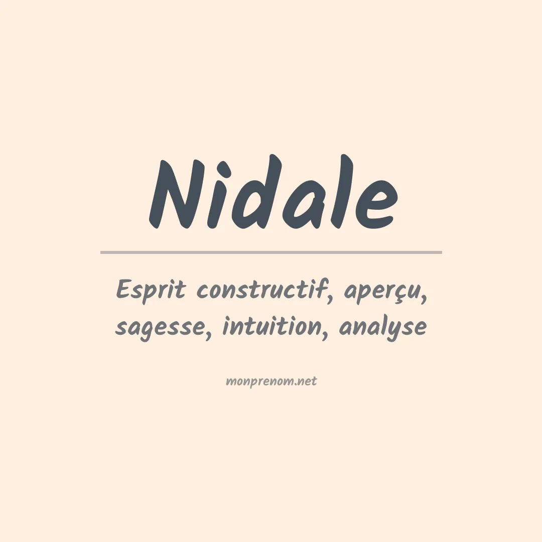 Signification du prénom Nidale