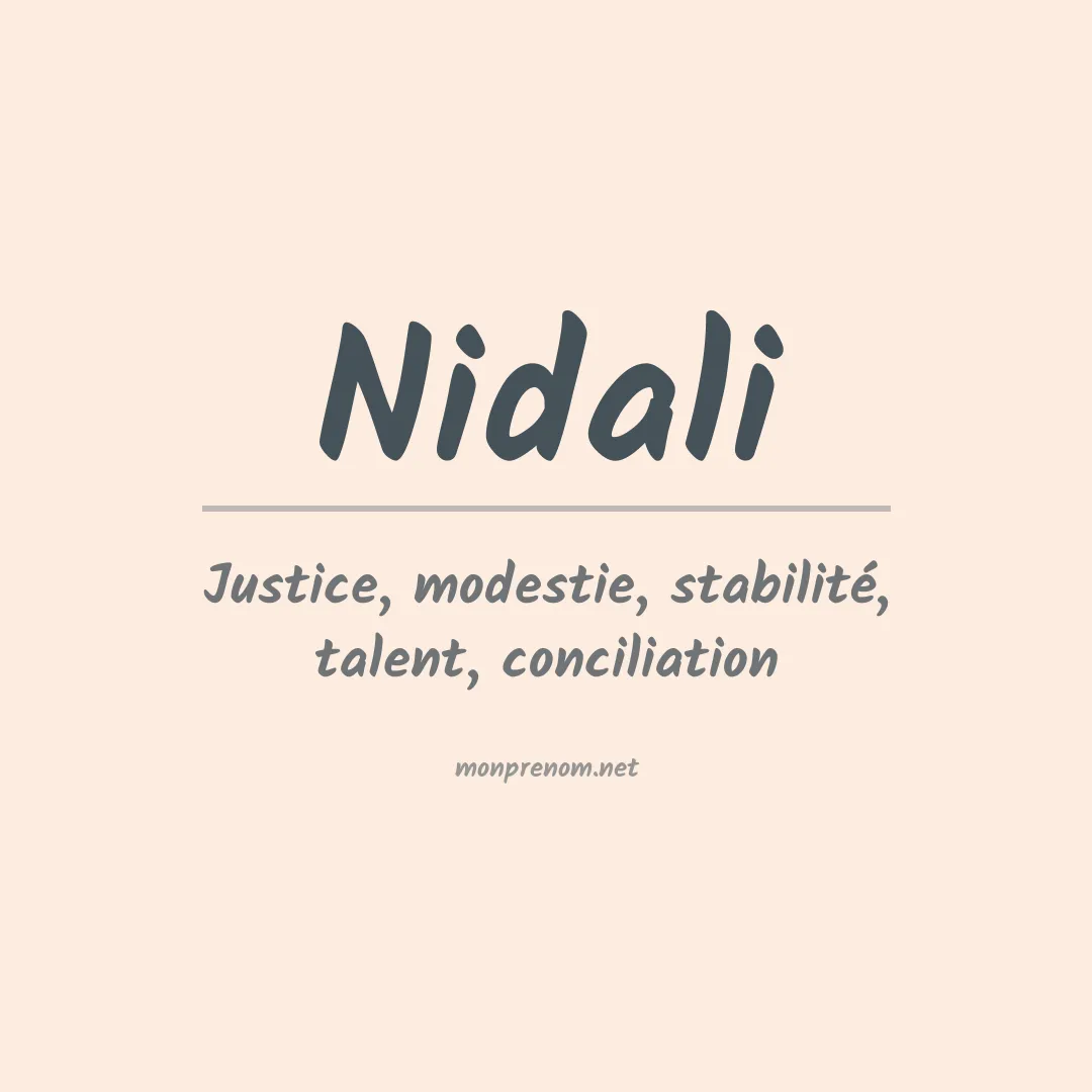 Prénom Nidali
