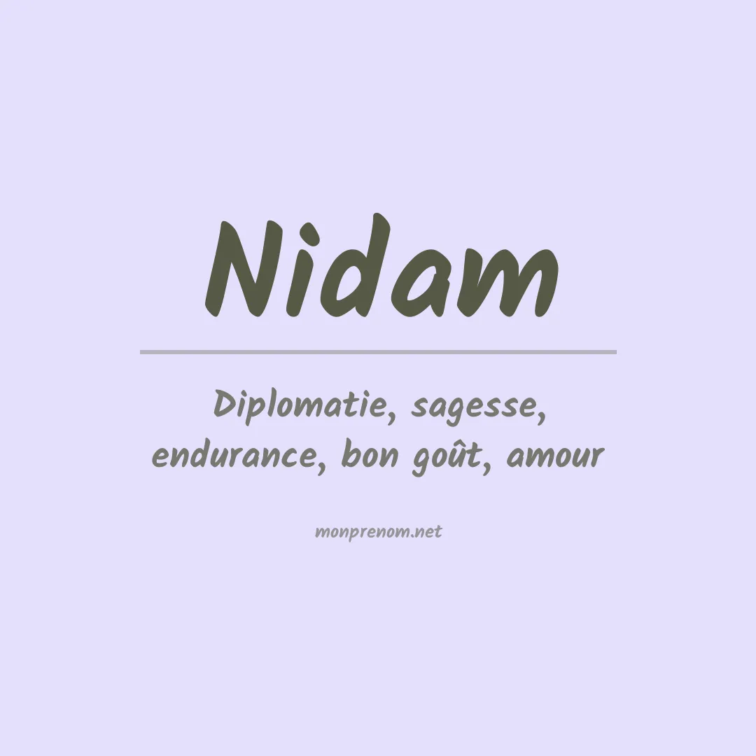 Signification du prénom Nidam
