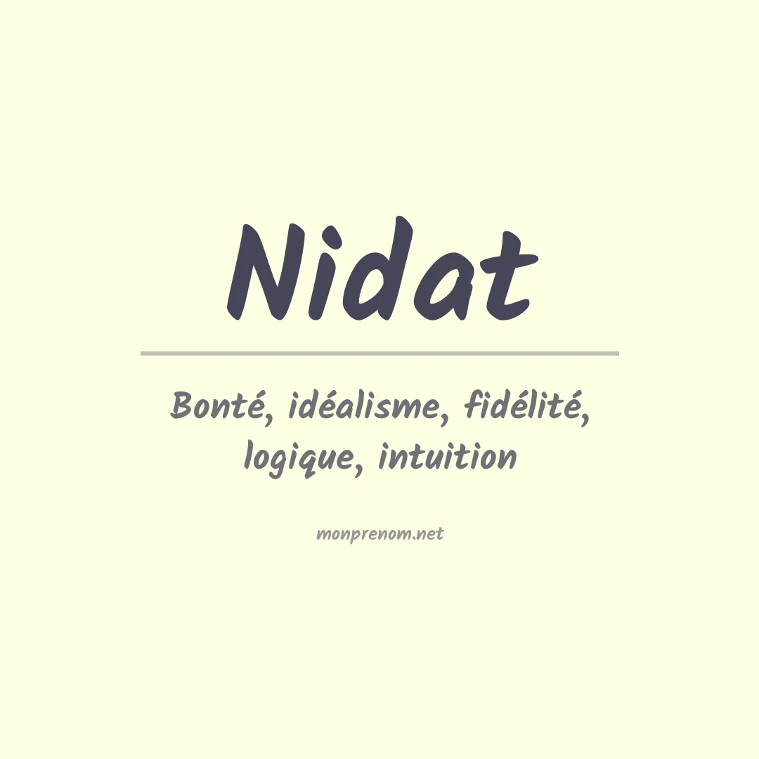 Prénom Nidat