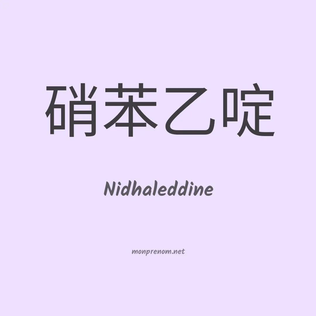 Nidhaleddine en chinois