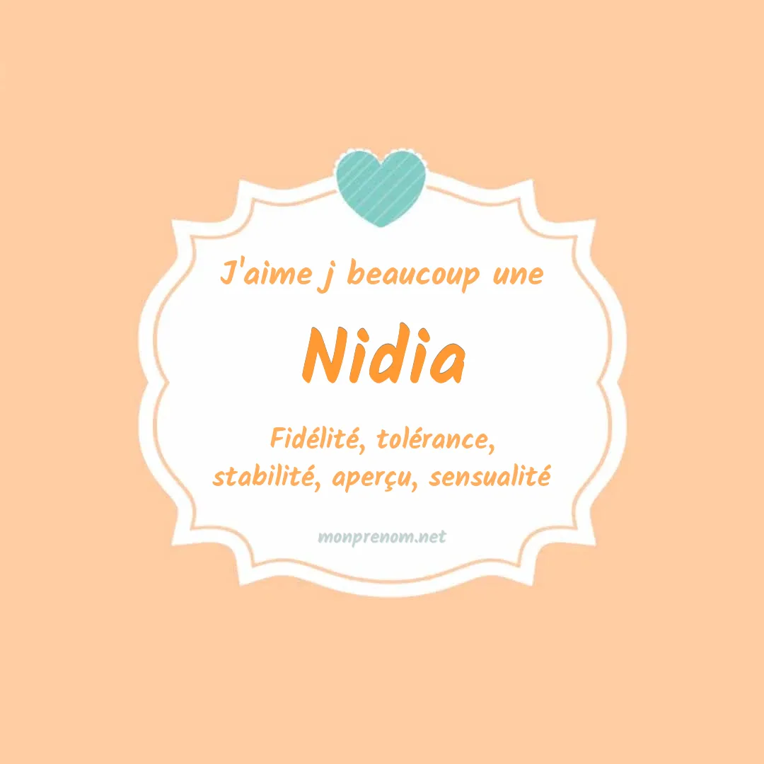 J'aime beaucoup Nidia