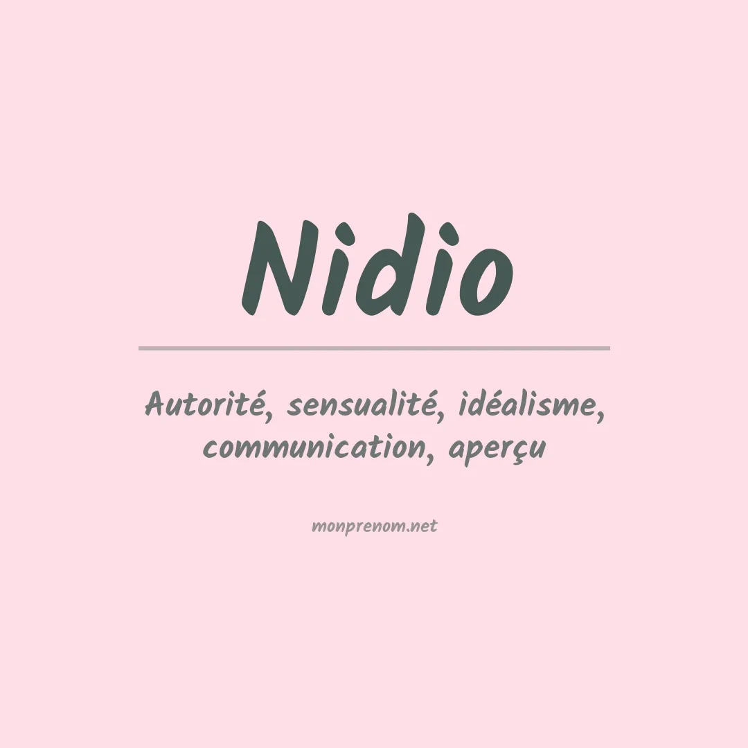 Signification du prénom Nidio