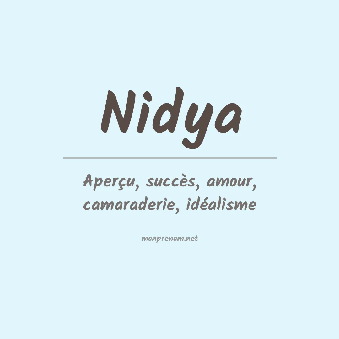 Signification du prénom Nidya