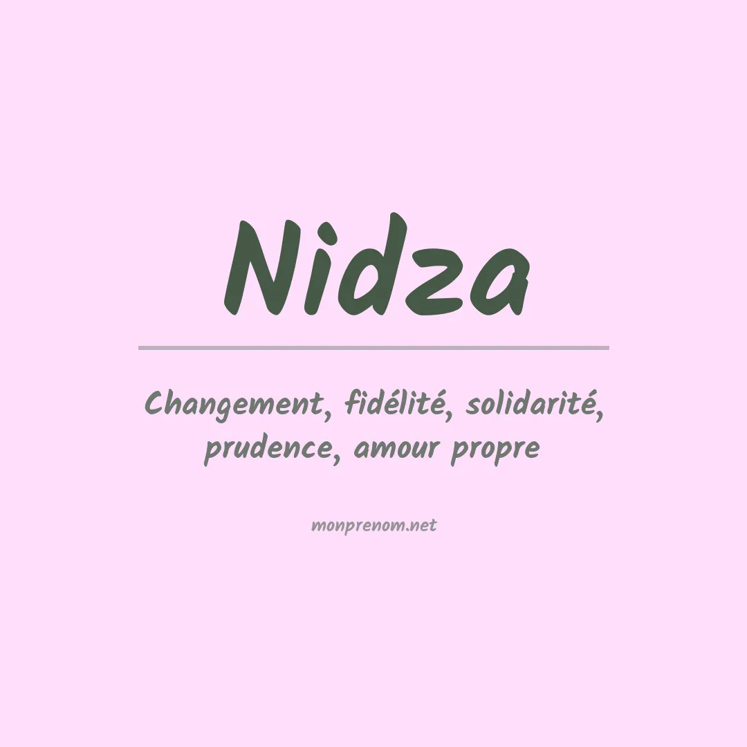 Prénom Nidza