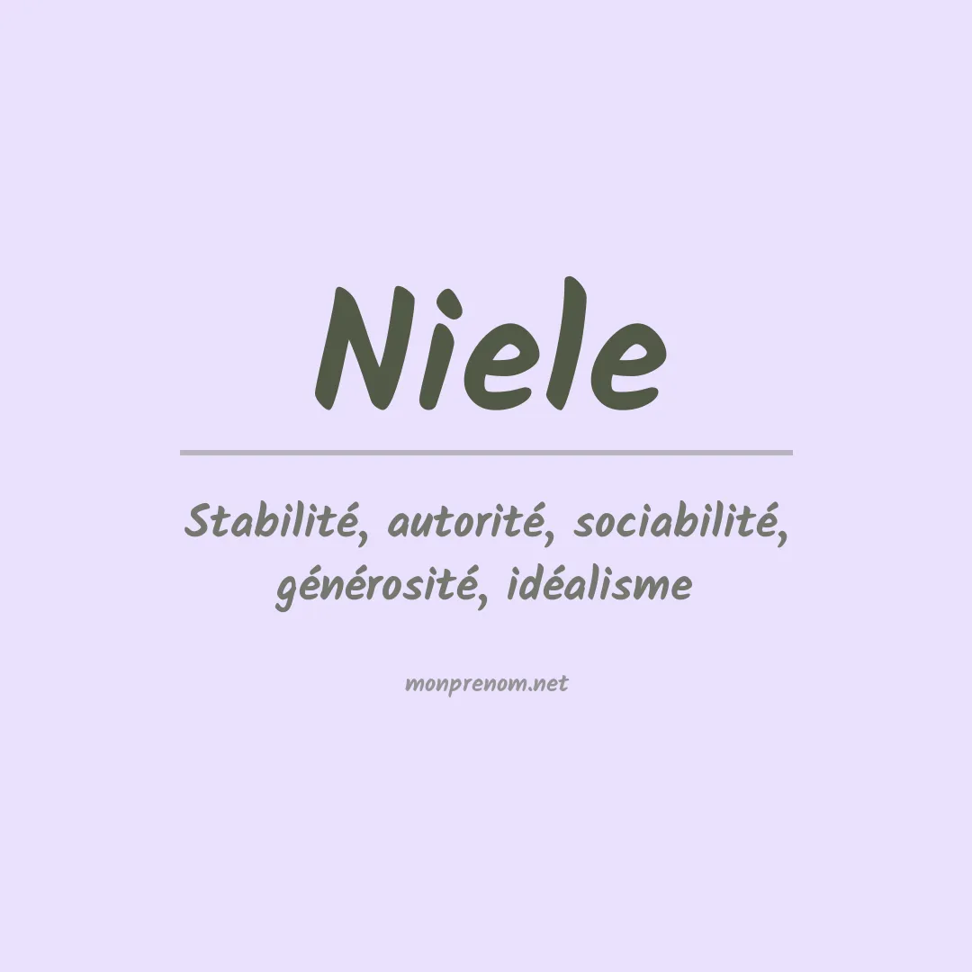 Prénom Niele