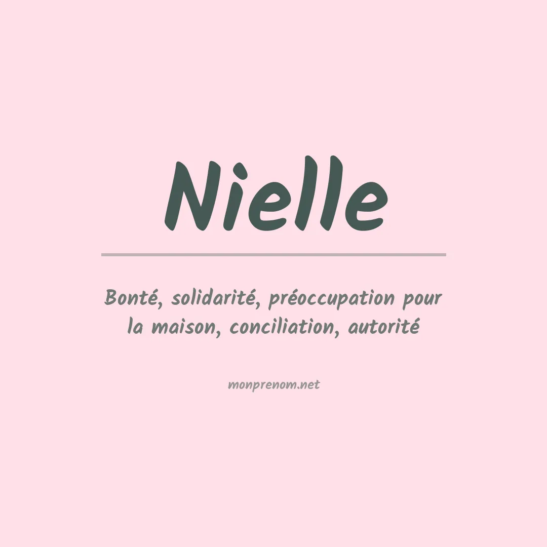 Prénom Nielle