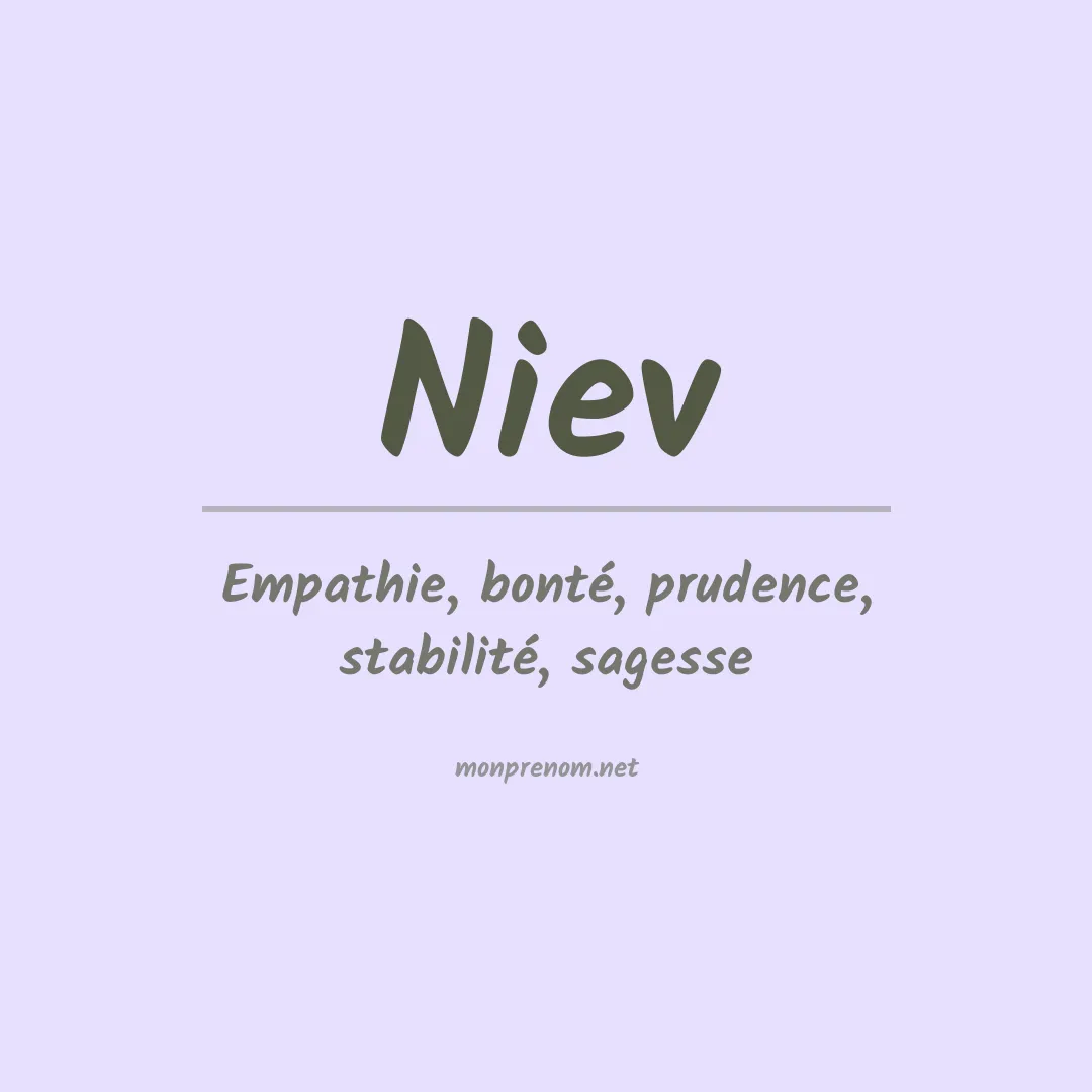 Signification du prénom Niev