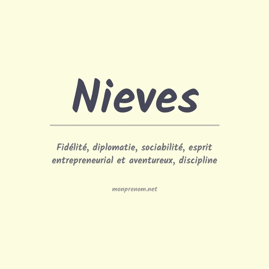 Prénom Nieves