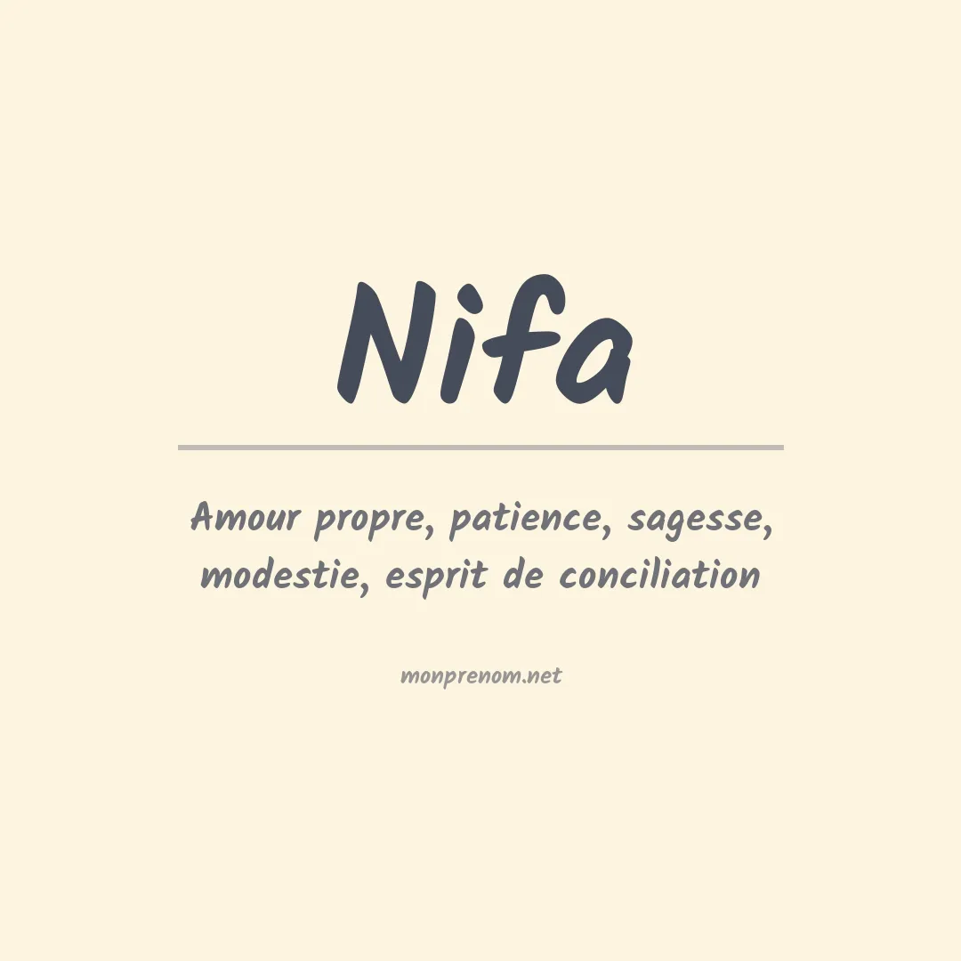Prénom Nifa