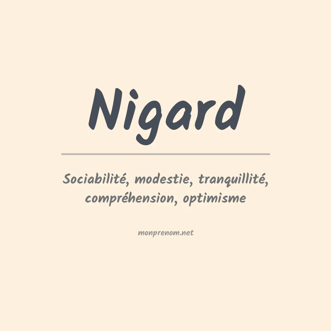 Prénom Nigard