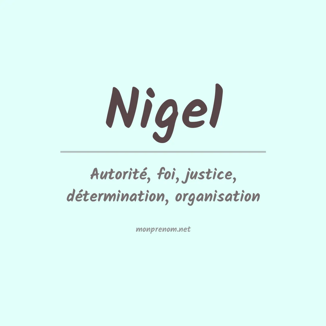 Prénom Nigel