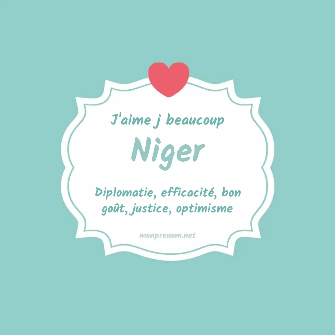 J'aime beaucoup Niger