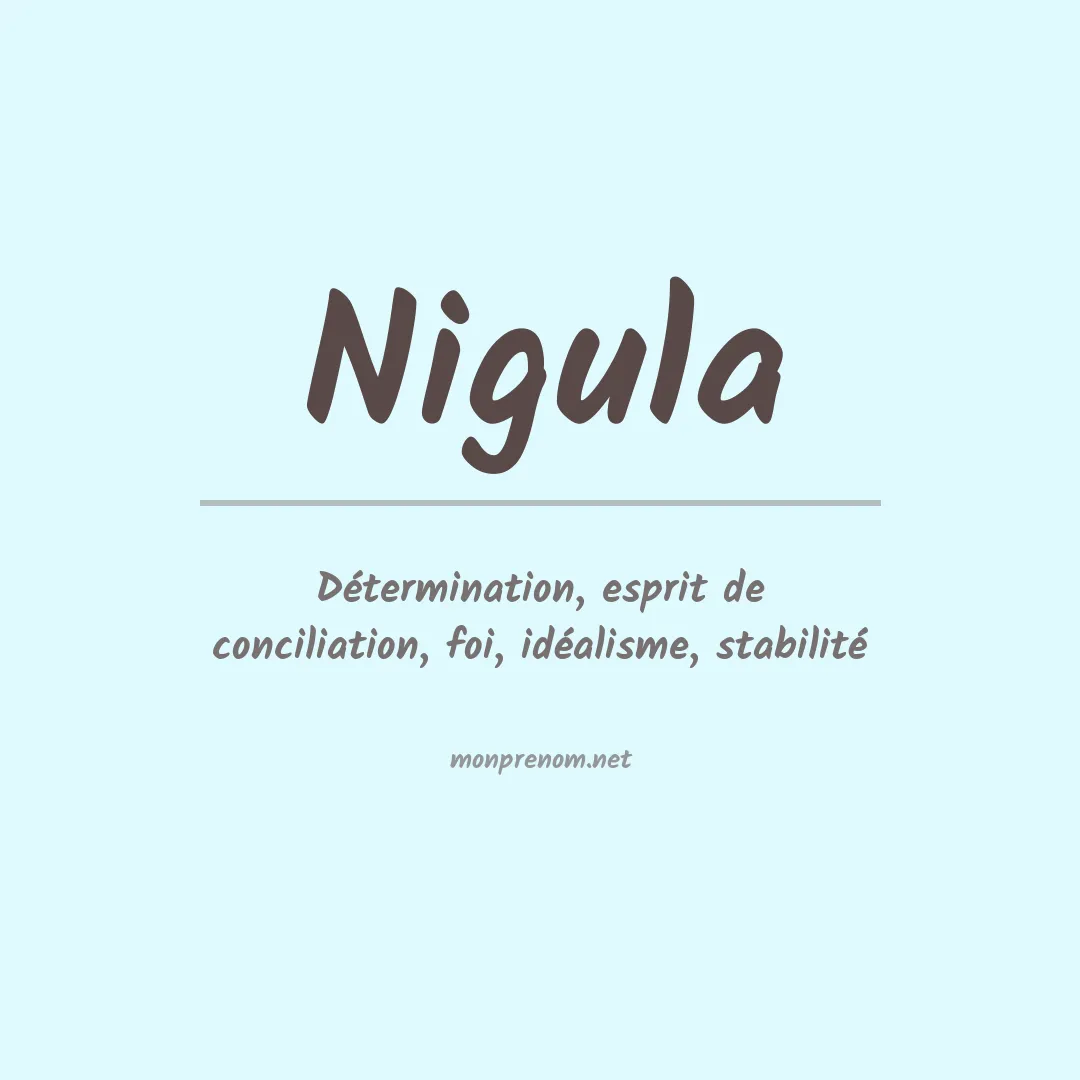 Signification du prénom Nigula