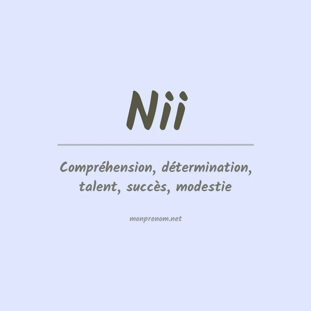 Prénom Nii