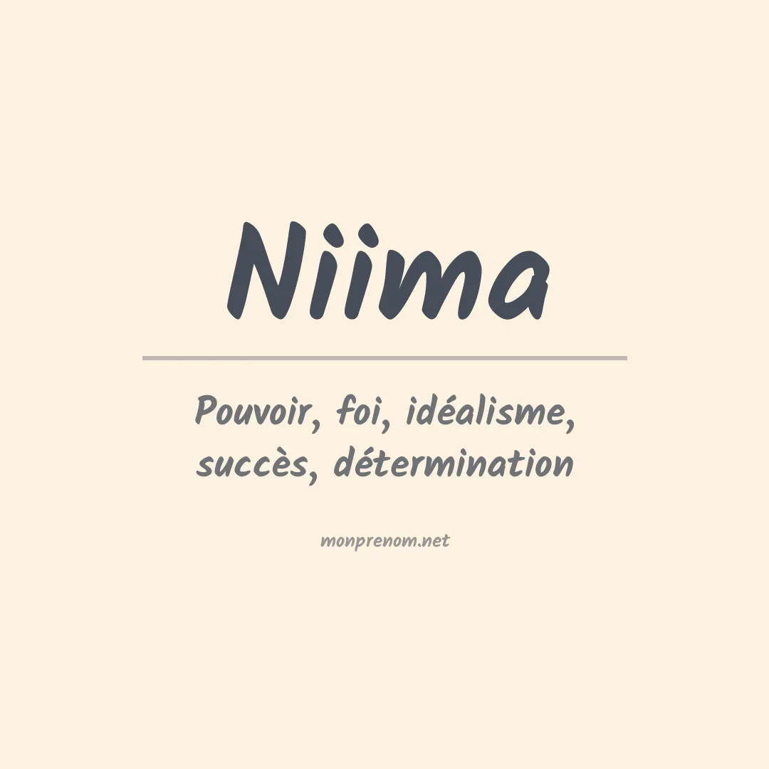 Signification du prénom Niima