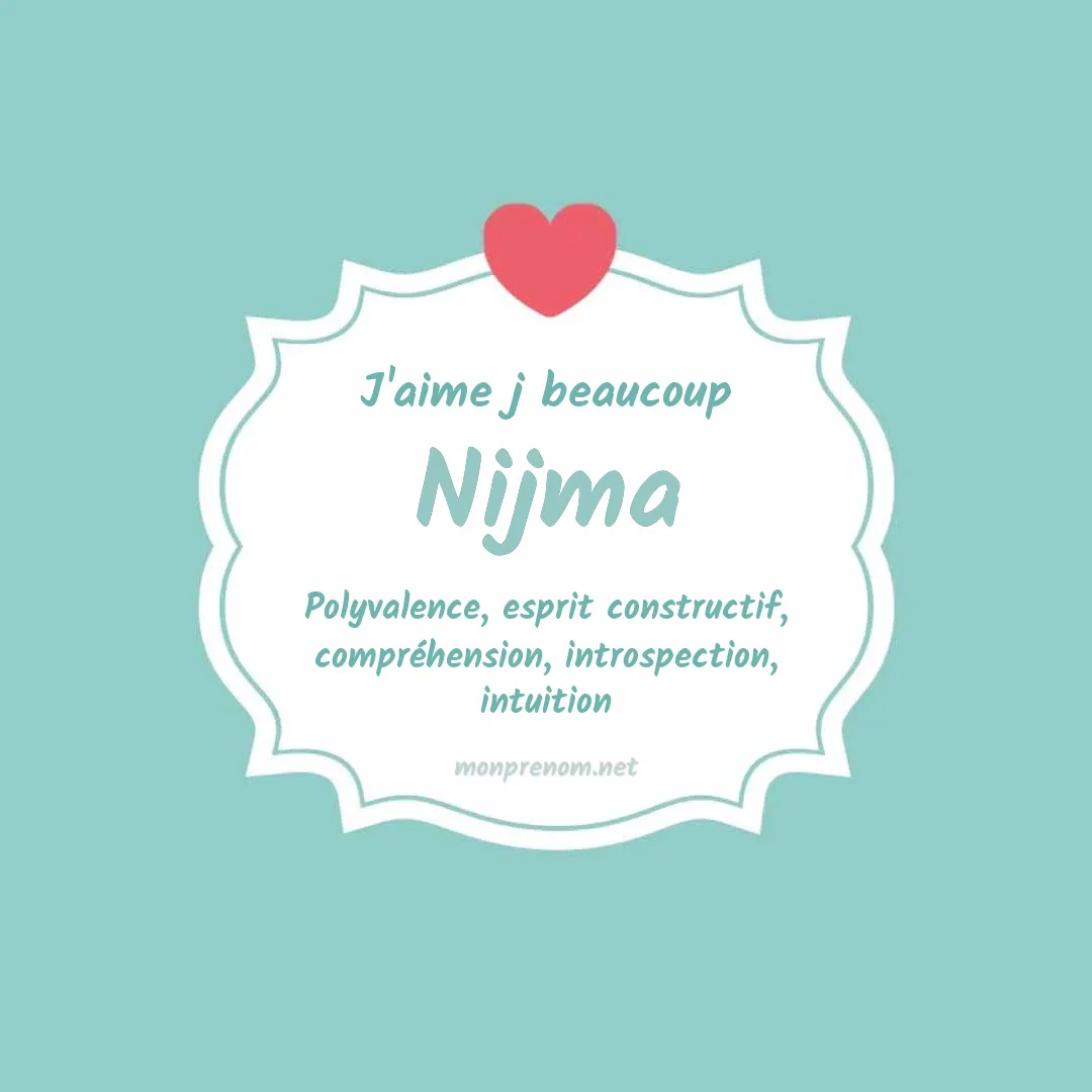 J'aime beaucoup Nijma