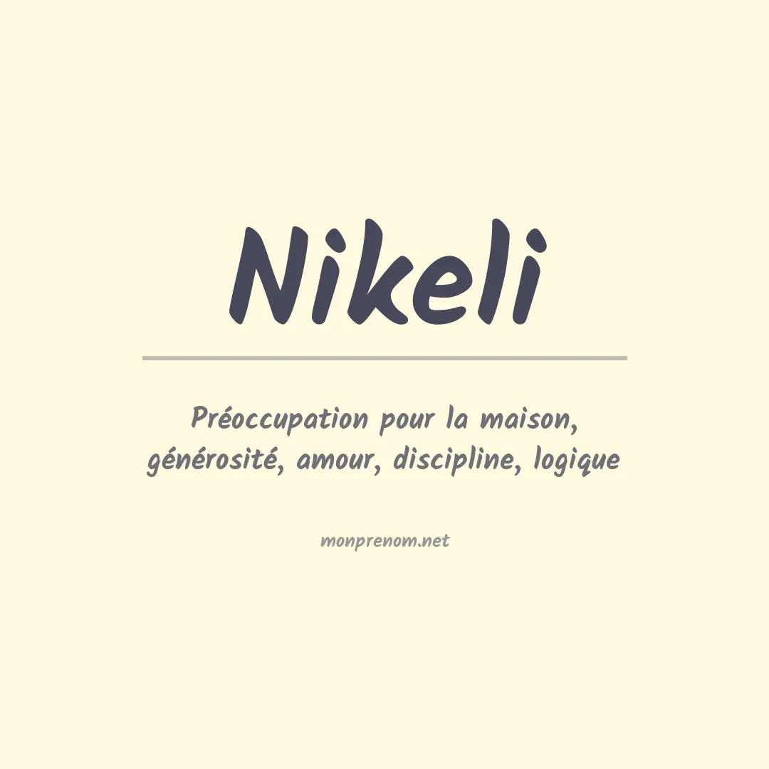 Prénom Nikeli