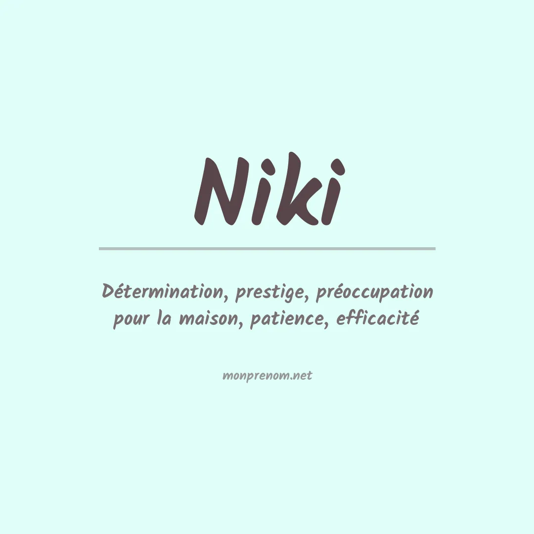 Signification du prénom Niki