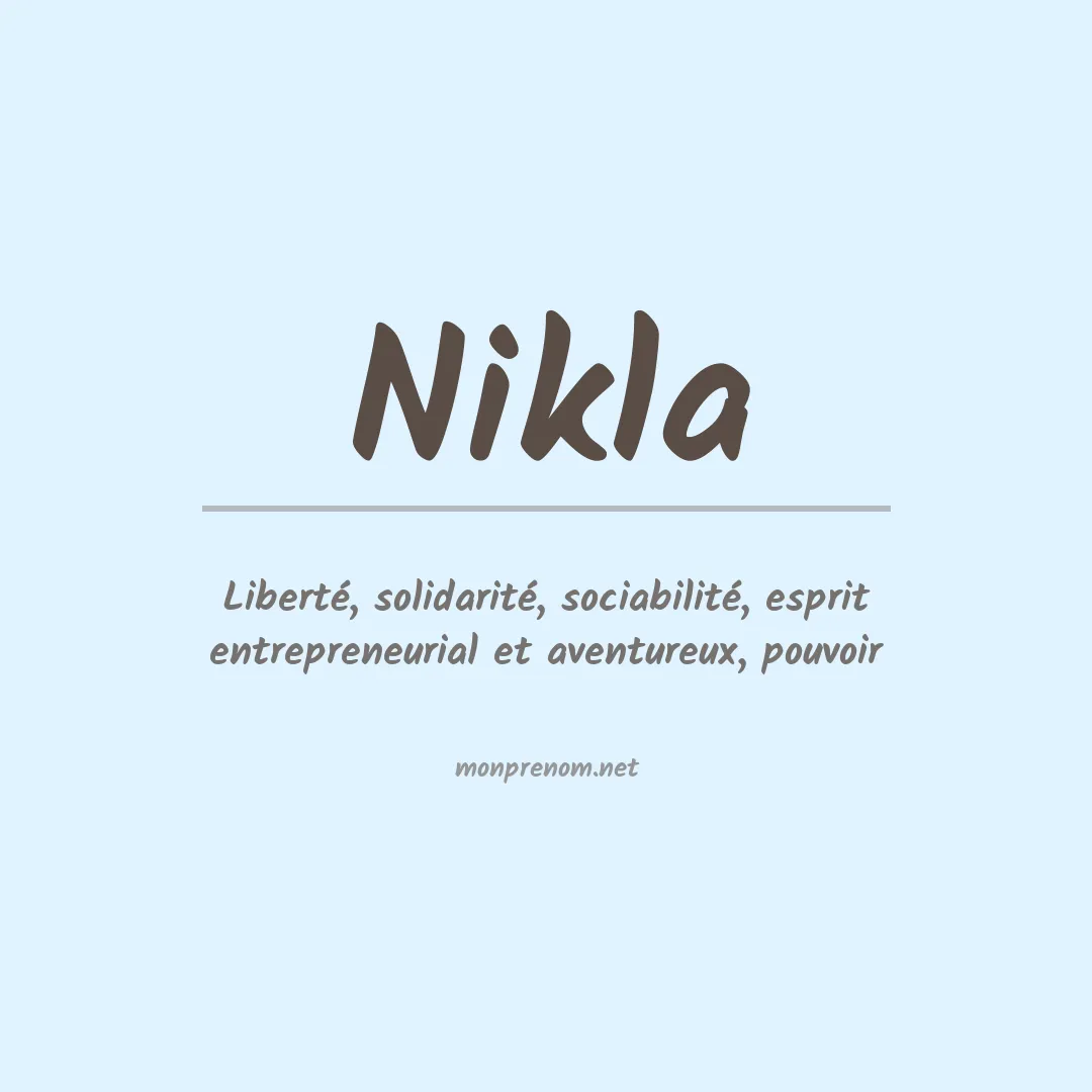 Signification du prénom Nikla