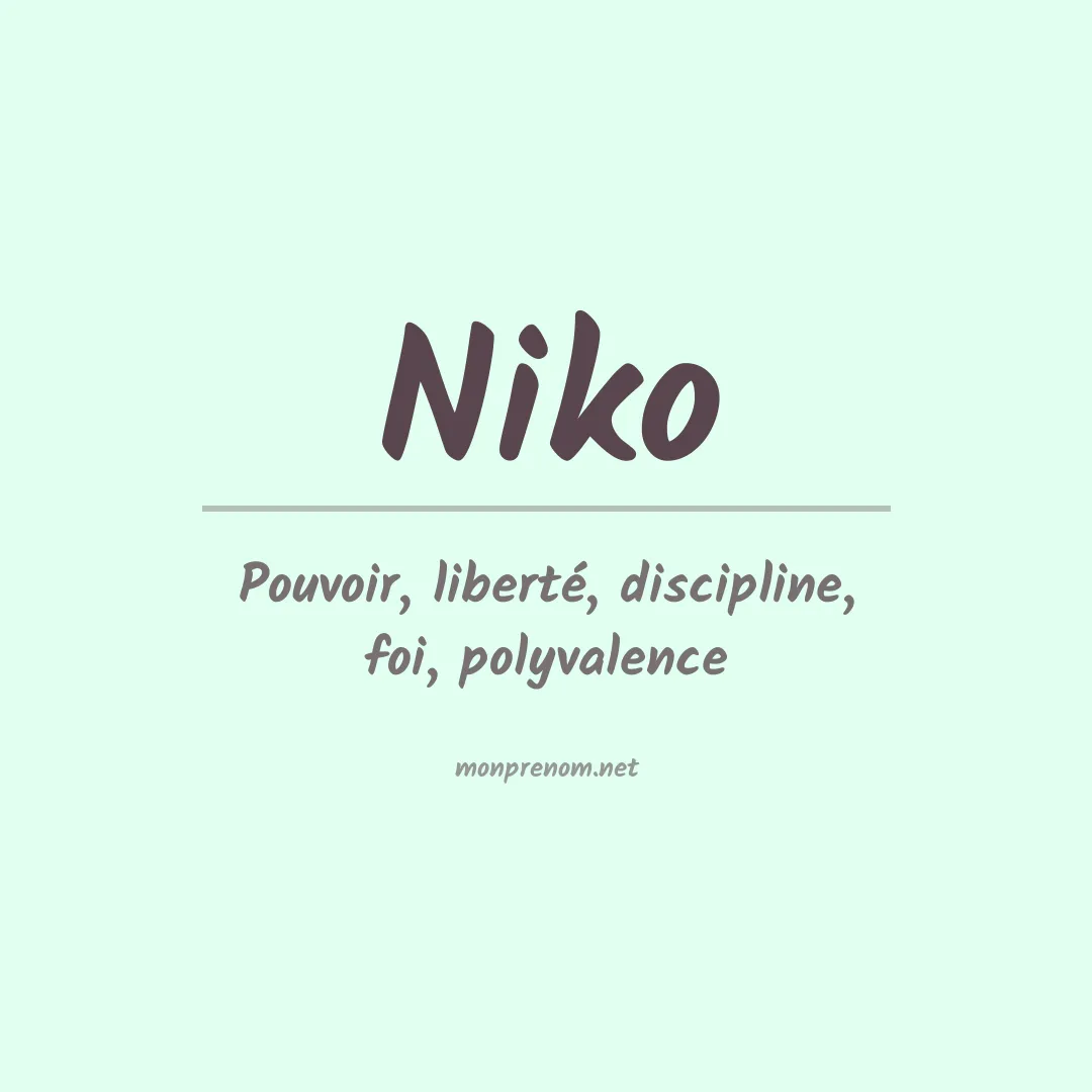 Signification du prénom Niko
