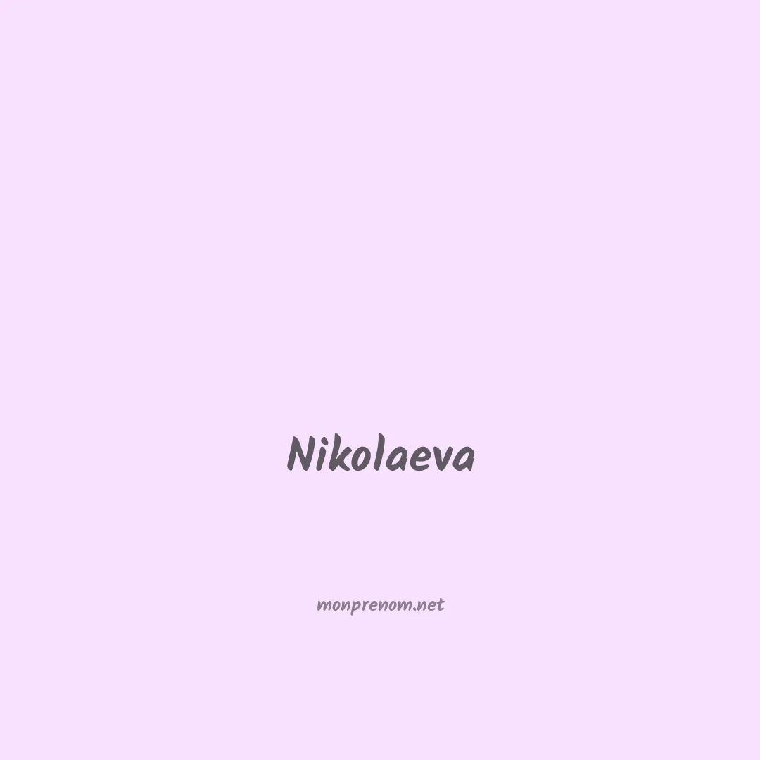 Nikolaeva en chinois